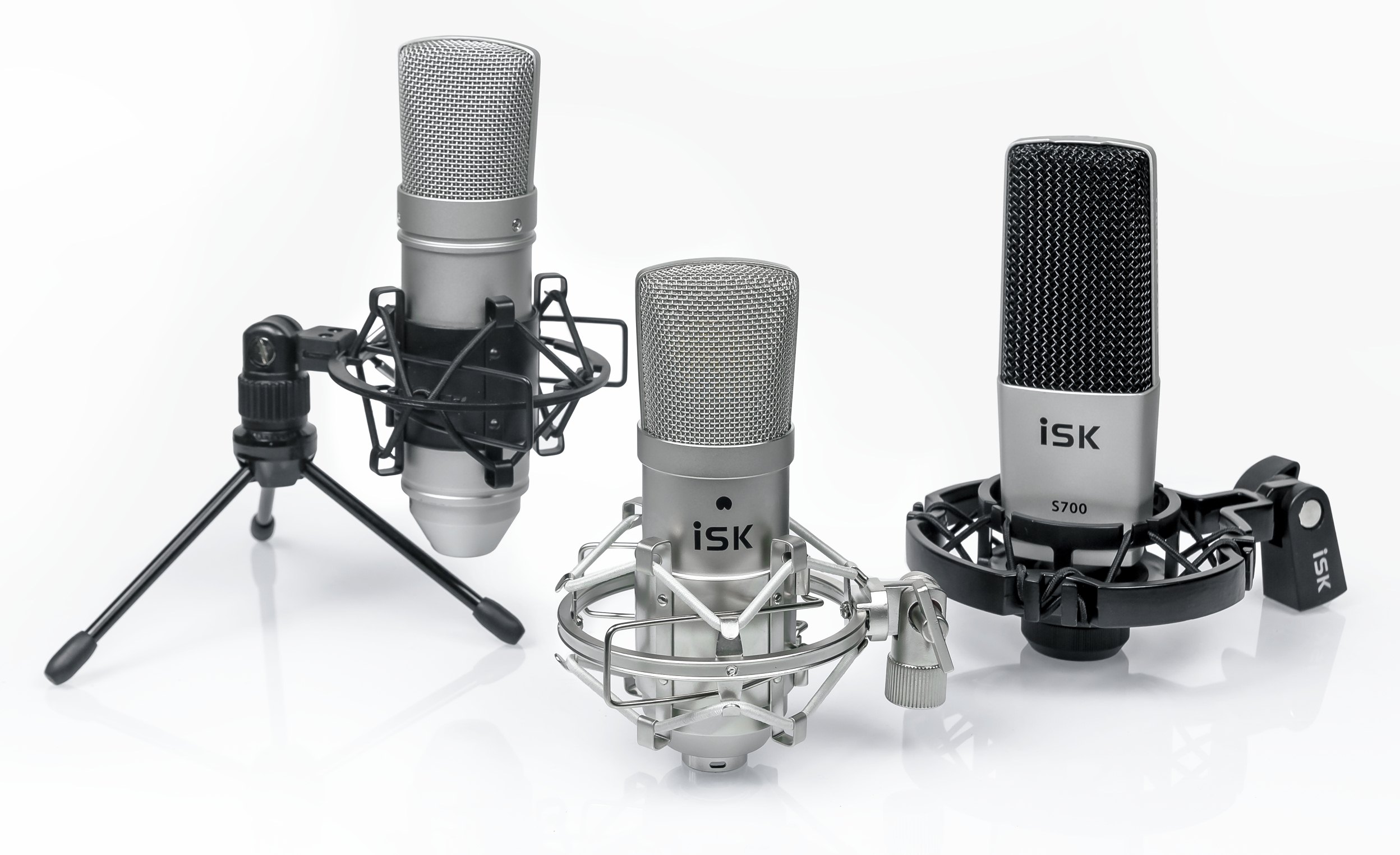 ISK BM-800, ISK S700 и ISK AT-100 USB – недорогие микрофоны для звукозаписи